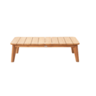 Mesa Baixa para Jardim Livas Retangular 35x70x124,5cm Teca Marrom Naterial