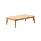 Mesa Baixa para Jardim Livas Retangular 35x70x124,5cm Teca Marrom Naterial
