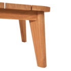 Mesa Baixa para Jardim Livas Retangular 35x70x124,5cm Teca Marrom Naterial