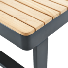 Mesa Baixa para Jardim Persea Quadrada 35,2x70x70cm Alumínio Cinza Naterial