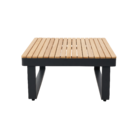 Mesa Baixa para Jardim Persea Quadrada 35,2x70x70cm Alumínio Cinza Naterial