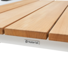 Mesa Baixa para Jardim Rafi Retangular 22,5x80x151,5cm Alumínio Branco Naterial