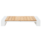 Mesa Baixa para Jardim Rafi Retangular 22,5x80x151,5cm Alumínio Branco Naterial