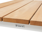 Mesa Baixa para Jardim Rafi Quadrada 22,5x80x80cm Alumínio Branco Naterial
