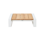 Mesa Baixa para Jardim Rafi Quadrada 22,5x80x80cm Alumínio Branco Naterial