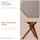 Mesa Ballare Tampo 135cm Redondo Texturizado Moderna Mobilia