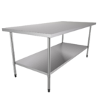 Mesa Bancada De Apoio Total Inox  1,40m X 0,70m Bai 1400/700