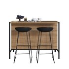 Mesa Bancada Gourmet Estilo Industrial 127cm Preto/mel