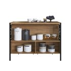 Mesa Bancada Gourmet Estilo Industrial 127cm Preto/mel