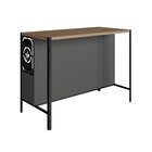 Mesa Bancada Gourmet Estilo Industrial 127cm Preto/mel/grafite