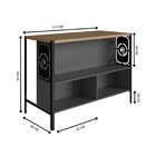 Mesa Bancada Gourmet Estilo Industrial 127cm Preto/mel/grafite
