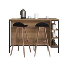 Mesa Bancada Gourmet Estilo Industrial 131cm Com Armario 2 Po