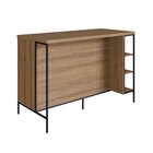 Mesa Bancada Gourmet Estilo Industrial 131cm Com Armario 2 Po