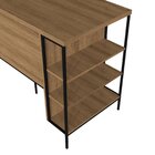 Mesa Bancada Gourmet Estilo Industrial 131cm Com Armario 2 Po