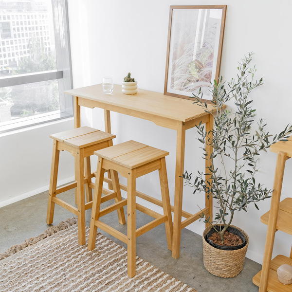 Mesa Bancada Moema Em Madeira Mel - Mel