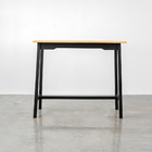 Mesa Bancada Moema Em Madeira Mel - Preto E Mel