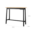 Mesa Bancada Moema Em Madeira Mel - Preto E Mel