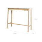 Mesa Bancada Moema Em Madeira - Natural E Branco