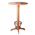 Mesa Bar Redonda Com Suporte Para Pés Madeira Maciça Adan Amê