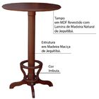 Mesa Bar Redonda Com Suporte Para Pés Madeira Maciça Adan Imb