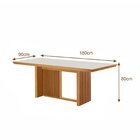 Mesa Barcelona 1,80x0,90 6 Cadeiras Modernas Paris Espresso M