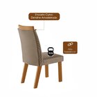 Mesa Barcelona 1,80x0,90 6 Cadeiras Modernas Paris Espresso M