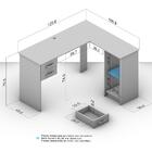 Mesa Barcelona 2 Gavetas 1 Porta Preto Politorno Preto