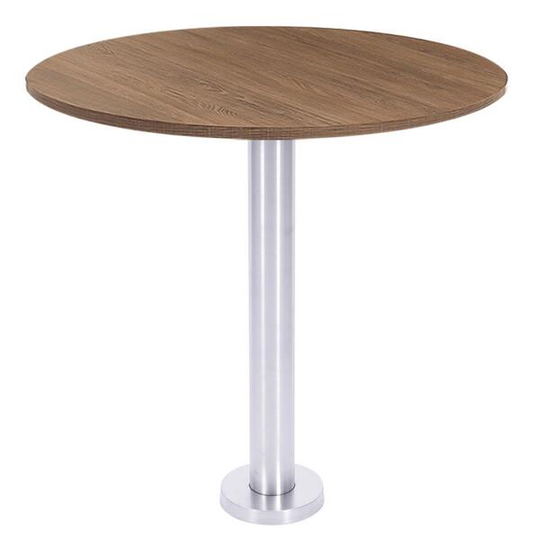 Mesa Base Beta Fixa 74,50 Cm (altura) Com Tampo Em Mdp Redond