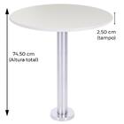 Mesa Base Beta Fixa 74,50 Cm (altura) Com Tampo Em Mdp Redond