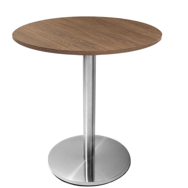 Mesa Beta em Inox 75 cm (Altura) com Disco Redondo com Tampo