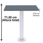 Mesa Beta Fixa Inox 71,50 Cm (alt) Disco Redondo Tampo Mdp Qu