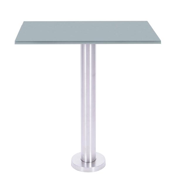 Mesa Beta Fixa Inox 71,50 Cm (alt) Disco Redondo Tampo Mdp Qu