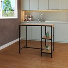 Mesa Bistrô 100cm 2 Banquetas Active Yescasa Lâmina Mel/preto