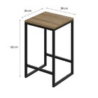 Mesa Bistrô 100cm 2 Banquetas Active Yescasa Lâmina Mel/preto