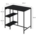 Mesa Bistrô 100cm 2 Banquetas Active Yescasa Preto Ônix/preto