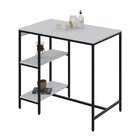 Mesa Bistrô 100x60cm Active Yescasa Branco Chess/preta