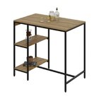 Mesa Bistrô 100x60cm Active Yescasa Lâmina Mel/preto