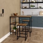 Mesa Bistrô 100x60cm Active Yescasa Lâmina Mel/preto