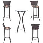 Mesa Bistro 4 Banquetas Alta Moscou Pedra Ferro A02 Banco Alt