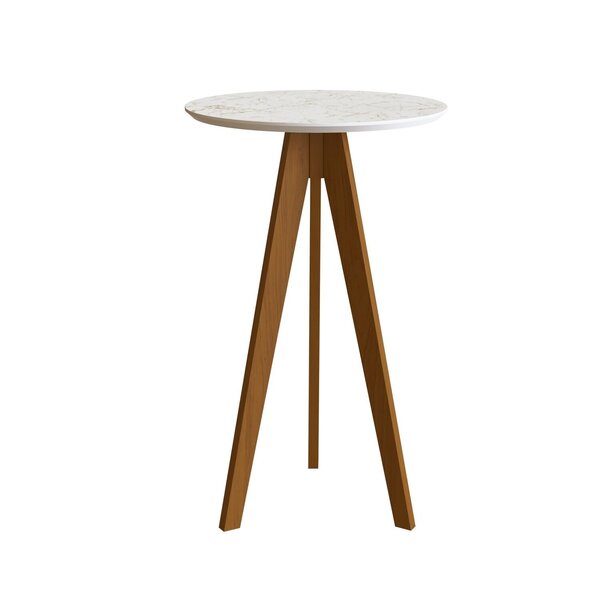 Mesa Bistrô 60cm Ref 101 Tampo Bp Marmore Imbuia