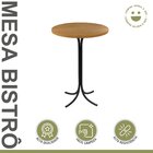 Mesa Bistrô 60cm Tampo Mdf Pés Em Aço Belle Espresso Móveis S