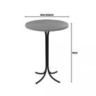Mesa Bistrô 60cm Tampo Melamínico Pés Em Aço Belle Mais Decor