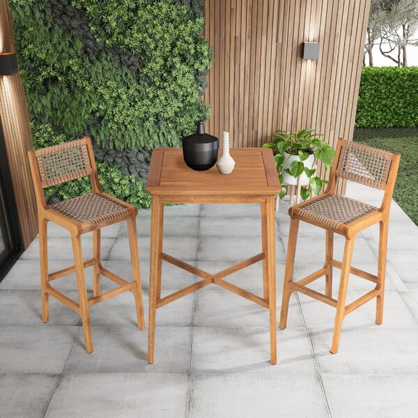 Mesa Bistrô 68cm X 68cm X 100cm Traço Stain Jatobá