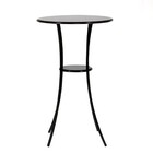 Mesa Bistrô Alta Bar Buffet Em Ferro E Madeira Porto - Preto/