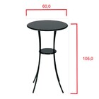 Mesa Bistrô Alta Bar Buffet Em Ferro E Madeira Porto - Preto/