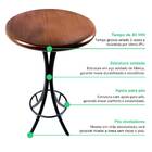 Mesa Bistrô Alta Com 2 Banquetas Redonda Para Bar Pub Boteco