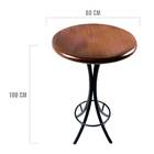 Mesa Bistrô Alta Com 4 Banquetas Redonda Para Bar Pub Boteco