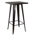 Mesa Bistro Alta De Bar Café Tolix - 60 X 60 Cm Preta
