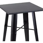Mesa Bistro Alta De Bar Café Tolix - 60 X 60 Cm Preta
