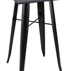 Mesa Bistro Alta De Bar Café Tolix - 60 X 60 Cm Preta